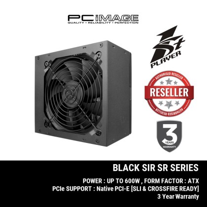 1ST PLAYER BLACK SIR SR-500W 500W / SR-600W 600W 80+ PSU POWER SUPPLY