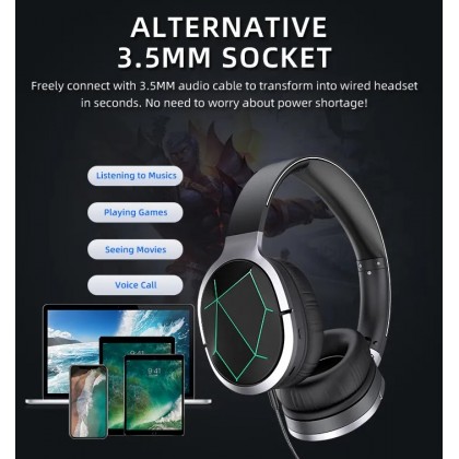 AWEI A799BL BLUETOOTH / WIRED GAMING HEADSET 5000MAH- BLACK AWEI A799BL BLUETOOTH / WIRED GAMING HEADSET 5000MAH- BLACK