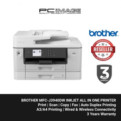 BROTHER MFC-J3940DW InkJet Printer (A3/A4 Print / Scan / Copy / Fax / Wired & Wireless Network Connectivity) BROTHER MFC-J3940DW InkJet Printer (A3/A4 Print / Scan / Copy / Fax / Wired & Wireless Network Connectivity)