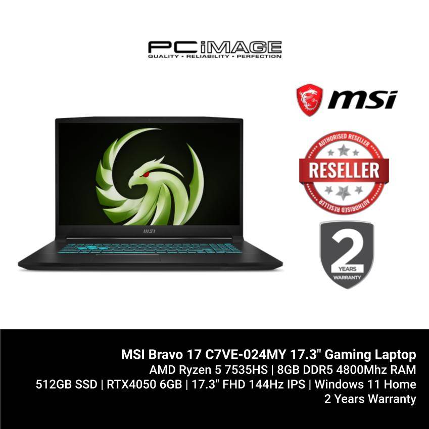 MSI Bravo 17 C7VE-024MY 17.3" Gaming Laptop Blue | PC Image