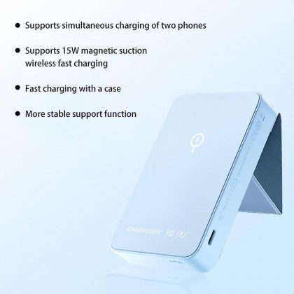 MOMAX IP121 Q.MAG Power15 Magnetic Stand Wireless 10000mAh Powerbank