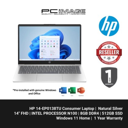 HP 14-EP0138TU 14" Laptop Silver (N100, 8GB 3200Mhz, 512GB SSD, Intel UHD, Win11H, OfficeHNS) HP 14-EP0138TU 14" Laptop Silver (N100, 8GB 3200Mhz, 512GB SSD, Intel UHD, Win11H, OfficeHNS)