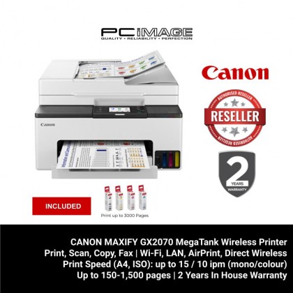 CANON MAXIFY GX2070 MegaTank Wireless Printer + FREE RM100 TNG