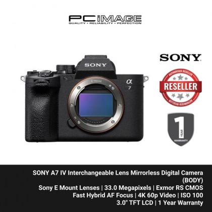 SONY A7 IV Interchangeable Lens Mirrorless Digital Camera (BODY)