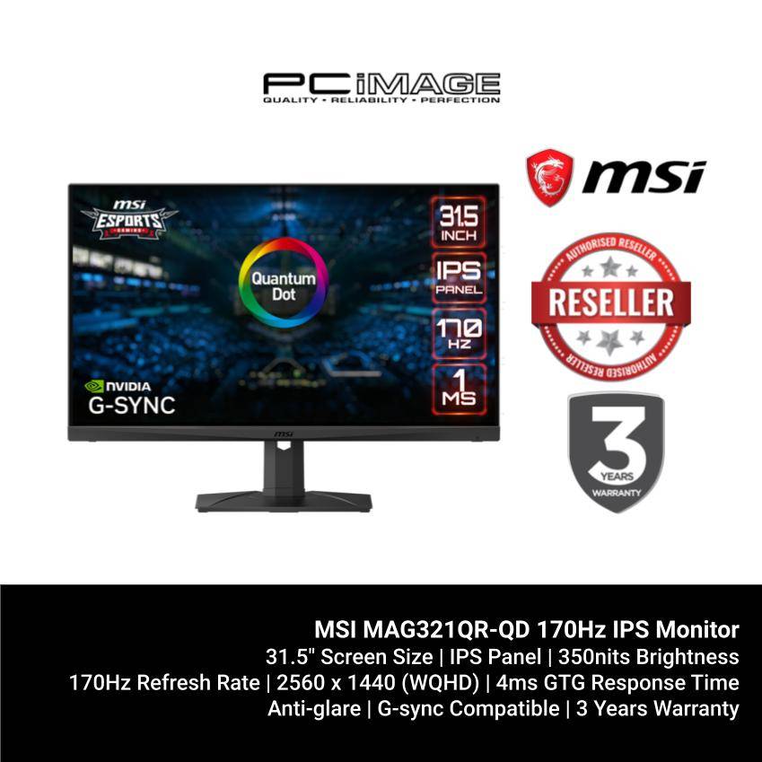 MSI MAG321QRQD ESports Gaming Monitor 31.5" 2560X1440/2K/1MS/170HZ