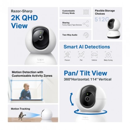 TP-LINK TAPO C220 PAN/TILT HOME SECURITY WIFI CAMERA 4MP TP-LINK TAPO C220 PAN/TILT HOME SECURITY WIFI CAMERA 4MP
