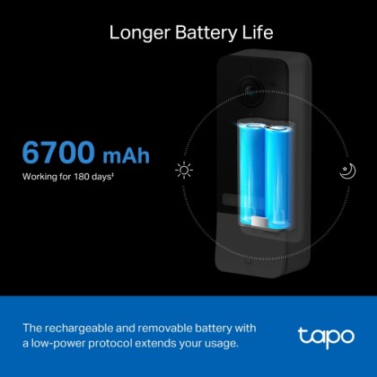 TP-LINK TAPO D230S1 TAPO SMART BATTERY 5MP VIDEO DOORBELL WITH FULL-COLOR NIGHT VISION TP-LINK TAPO D230S1 TAPO SMART BATTERY 5MP VIDEO DOORBELL WITH FULL-COLOR NIGHT VISION