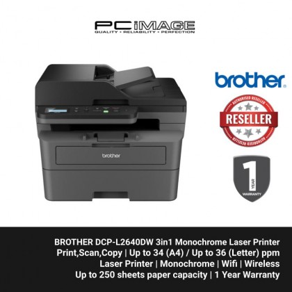 BROTHER DCP-L2640DW 3-IN-1 Monochrome Laser Multi-Function Printer (Print/Scan/Copy) + FREE RM75 TNG