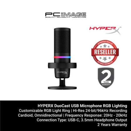 HyperX DuoCast USB Microphone RGB Lighting