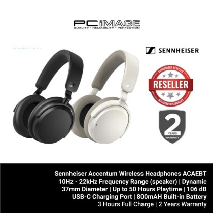 SENNHEISER ACCENTUM WIRELESS BLUETOOTH HEADPHONES - 50-HOUR BATTERY,AUDIO, HYBRID NOISE CANCELLING [FREE SHIPPING]