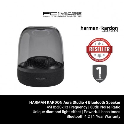 HARMAN KARDON Aura Studio 4 Bluetooth Speaker with Iconic Transparent Dome