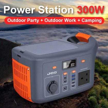 JQB FUSION 300W POWER STATION WITH LED LIGHT - 307.2WH / 96000MAH / 2 AC 300W / 4.5KG / 5YW JQB FUSION 300W POWER STATION WITH LED LIGHT - 307.2WH / 96000MAH / 2 AC 300W / 4.5KG / 5YW