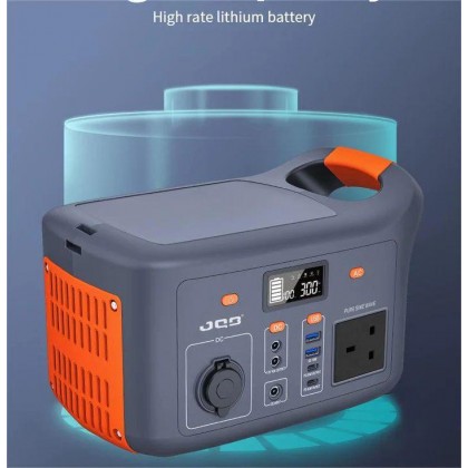 JQB FUSION 300W POWER STATION WITH LED LIGHT - 307.2WH / 96000MAH / 2 AC 300W / 4.5KG / 5YW JQB FUSION 300W POWER STATION WITH LED LIGHT - 307.2WH / 96000MAH / 2 AC 300W / 4.5KG / 5YW