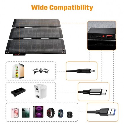 JQB SUNWAVE 32W FOLDABLE SOLAR PANEL - FS 330*228MM / OS 680*330MM / 0.67KG / 5V 3.4A / 2YW JQB SUNWAVE 32W FOLDABLE SOLAR PANEL - FS 330*228MM / OS 680*330MM / 0.67KG / 5V 3.4A / 2YW