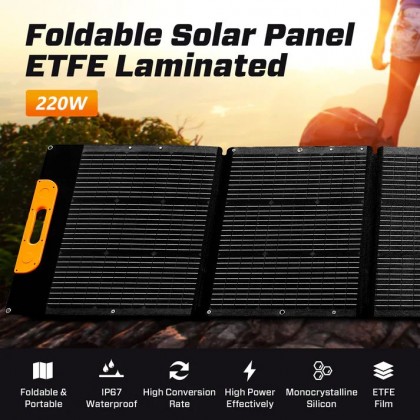 JQB SUNWAVE 220W FOLDABLE SOLAR PANEL - FS 610*600MM / OS 2280*600MM / 6.1KG / 5V 3.4A / 2YW JQB SUNWAVE 220W FOLDABLE SOLAR PANEL - FS 610*600MM / OS 2280*600MM / 6.1KG / 5V 3.4A / 2YW