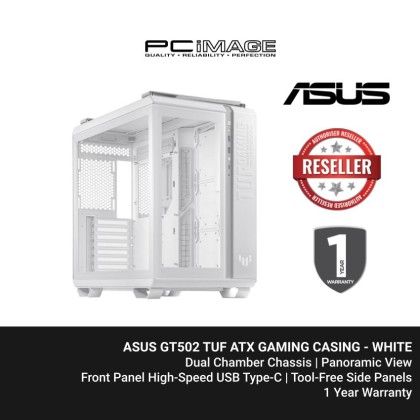 ASUS GT502 TUF ATX GAMING CASING - WHITE