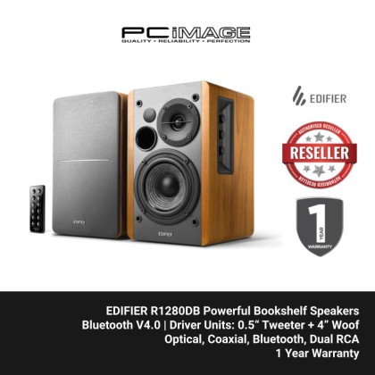 EDIFIER R1280DB Powerful Bookshelf Speakers - Brown