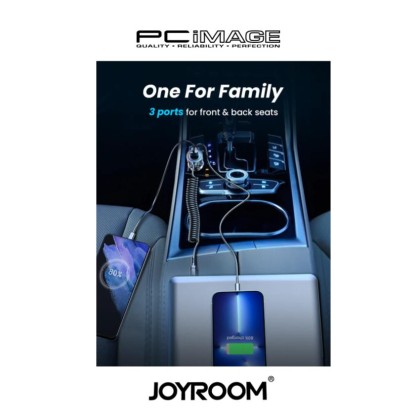 JOYROOM JR-CL07 | JR-CL08 3-in-1 Wired Car Charger(Type-C/Lightning)