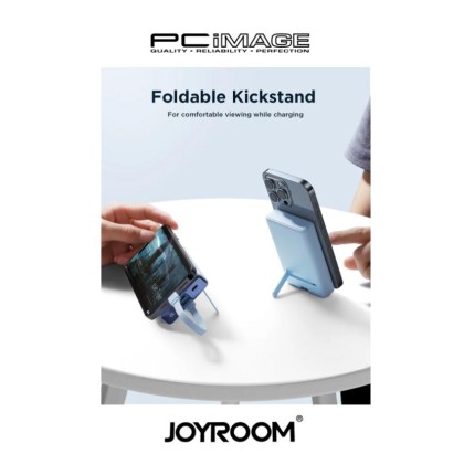 JOYROOM JR-PBM01 20W Magnetic Wireless Power Bank with Built-in Cable & Kickstand 10000mAh