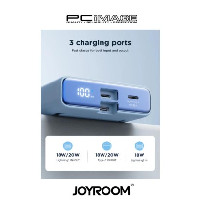 JOYROOM JR-PBM01 20W Magnetic Wireless Power Bank with Built-in Cable & Kickstand 10000mAh