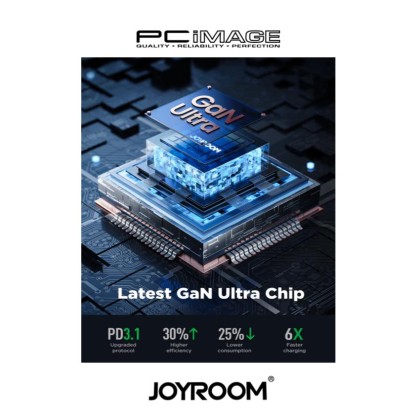 Joyroom GaN Ultra JR-TCG05 140W 3C1A Fast Charger-Black+240W C to C Cable 1.2m