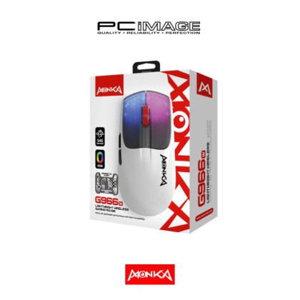 MONKA VERO G966W LIGHT WEIGHT WIRELESS GAMING MOUSE WITH RGB LIGHT