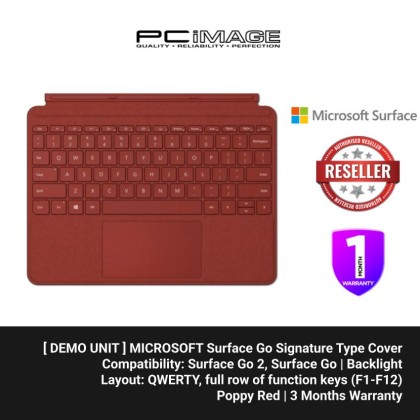 [ DEMO UNIT ] MICROSOFT Surface Go Signature Type Cover (Poppy Red)