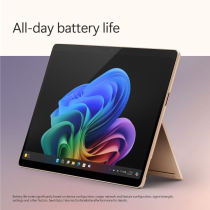 Microsoft Surface Pro - Copilot+ PC - 13" OLED touchscreen - Snapdragon® X Elite 12 Core - 16GB Memory - 512GB SSD - Device Only - (11th Edition) - Dune + FREE BUNDLE