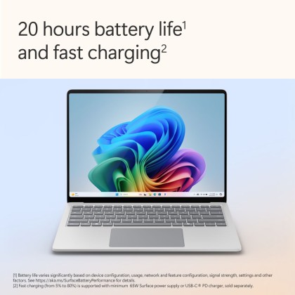 Microsoft Surface Laptop - Copilot+ PC - 13.8" touchscreen - Snapdragon® X Elite 12 Core - 16GB Memory - 512GB SSD - (7th Edition) - Platinum + FREE BUNDLE
