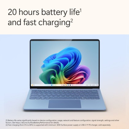 Microsoft Surface Laptop - Copilot+ PC - 13.8" touchscreen - Snapdragon® X Elite 12 Core - 16GB Memory - 512GB SSD - (Latest Model, 7th Edition) - Sapphire + FREE BUNDLE