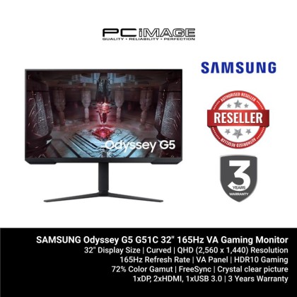 SAMSUNG Odyssey G5 G51C 32" 165Hz VA Gaming Monitor
