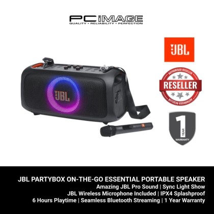 JBL PARTYBOX ON THE GO ESSENTIAL PORTABLE BLUETOOTH PARTY SPEAKER