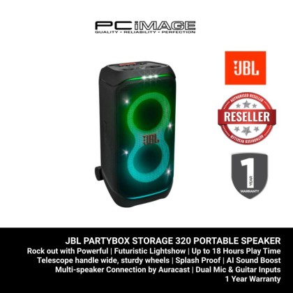 JBL Partybox Stage 320 Portable party speaker with wheels