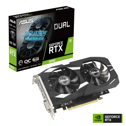 ASUS Dual GeForce RTX™ 3050 OC Edition 6GB GDDR6 Graphics Card DUAL-RTX3050-O6G
