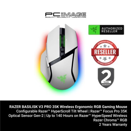 Razer Basilisk V3 Pro 35K Fully Customizable Wireless Ergonomic RGB Gaming Mouse