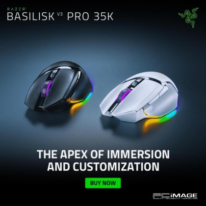 Razer Basilisk V3 Pro 35K Fully Customizable Wireless Ergonomic RGB Gaming Mouse