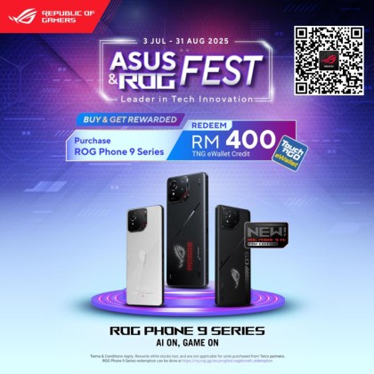 ASUS ROG Phone 9 FE Gaming Smartphone (12GB RAM | 256GB ROM | 6.78" 185Hz AMOLED | Snapdragon 8 Gen3 | 5500mAh | 65W Hypercharge | Android 15) + FREE TNG eWallet
