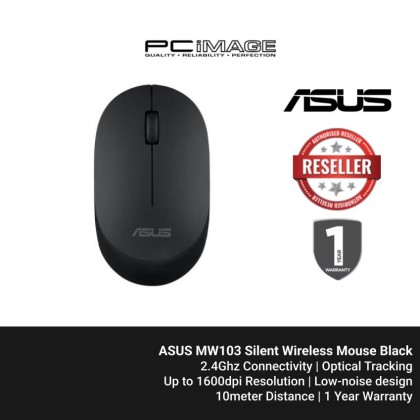 ASUS MW103 Silent Wireless Mouse Black