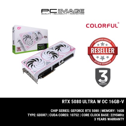 COLORFUL IGAME GEFORCE RTX5080 ULTRA W OC 16GB GDDR7 GPU 3YR WARRANTY