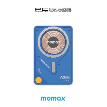 MOMAX IP131GD 1-Power X Pro Magnetic Wireless Power Bank 5000mAh With Built-In USB-C Cable - Limited Edition Mobile Suit Gundam x Momax Collection