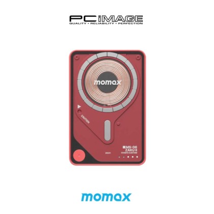 MOMAX IP131GD 1-Power X Pro Magnetic Wireless Power Bank 5000mAh With Built-In USB-C Cable - Limited Edition Mobile Suit Gundam x Momax Collection