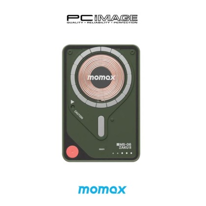 MOMAX IP131GD 1-Power X Pro Magnetic Wireless Power Bank 5000mAh With Built-In USB-C Cable - Limited Edition Mobile Suit Gundam x Momax Collection