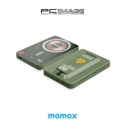 MOMAX IP131GD 1-Power X Pro Magnetic Wireless Power Bank 5000mAh With Built-In USB-C Cable - Limited Edition Mobile Suit Gundam x Momax Collection