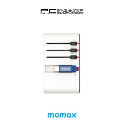 MOMAX UA18GD 1-World+ 3-Port Travel GaN Charger With Built-in USB-C Cable 70W - Limited Edition Mobile Suit Gundam x Momax Collection