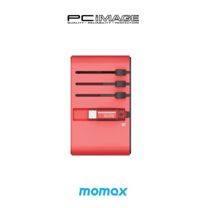 MOMAX UA18GD 1-World+ 3-Port Travel GaN Charger With Built-in USB-C Cable 70W - Limited Edition Mobile Suit Gundam x Momax Collection