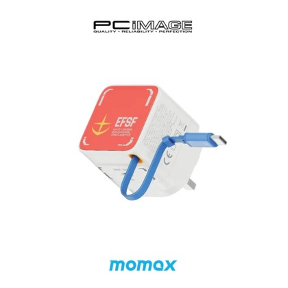 MOMAX UM72UKGD / UK76UKGD 1-Charge+ 1-Port GaN Charger With Built-In USB-C Cable 35W / 65W - Limited Edition Mobile Suit Gundam x Momax Collection