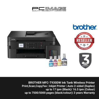 BROTHER MFC-T930DW Ink Tank Wireless Printer (Print, Scan, Copy, Fax, Airprint) + FREE TNG RM50