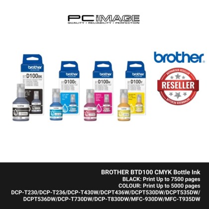 BROTHER BTD100 CMYK Bottle Ink