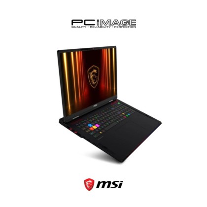 MSI RAIDER 18 HX AI A2XWIG-048MY Gaming Laptop (U9-285HX AI/64GB 6400MHZ(32+32)/4TB SSD(2TB GEN5+2TB GEN4)/RTX5080 16GB/18" UHD+ 120HZ/W11H/2YW ONSITE/CORE BLACK/PER KEY RGB GAMING KB COPILOT KEY)