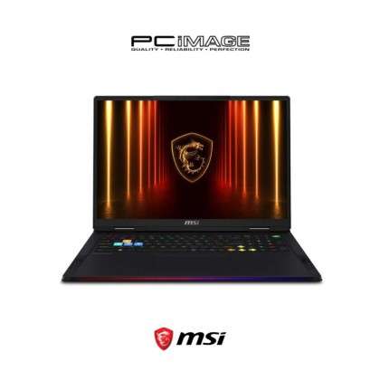 MSI RAIDER 18 HX AI A2XWIG-048MY Gaming Laptop (U9-285HX AI/64GB 6400MHZ(32+32)/4TB SSD(2TB GEN5+2TB GEN4)/RTX5080 16GB/18" UHD+ 120HZ/W11H/2YW ONSITE/CORE BLACK/PER KEY RGB GAMING KB COPILOT KEY)